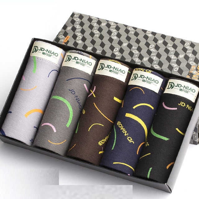 5Pcs/lot Men Underwear Cotton Boxer Men Underpants Comfortable Breathable Men's Panties Underwear Trunk  Boxershorts Man Boxer