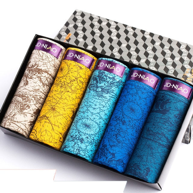 5Pcs/lot Men Underwear Cotton Boxer Men Underpants Comfortable Breathable Men's Panties Underwear Trunk  Boxershorts Man Boxer