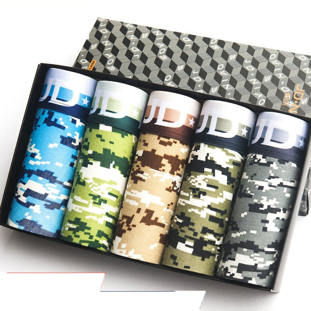 5Pcs/lot Men Underwear Cotton Boxer Men Underpants Comfortable Breathable Men's Panties Underwear Trunk  Boxershorts Man Boxer