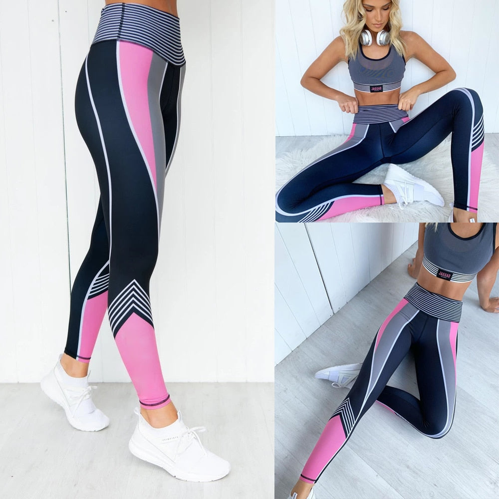 Women Leggings Casual Compression Fitness Ladies Workout High Waist Long Leggings Trousers