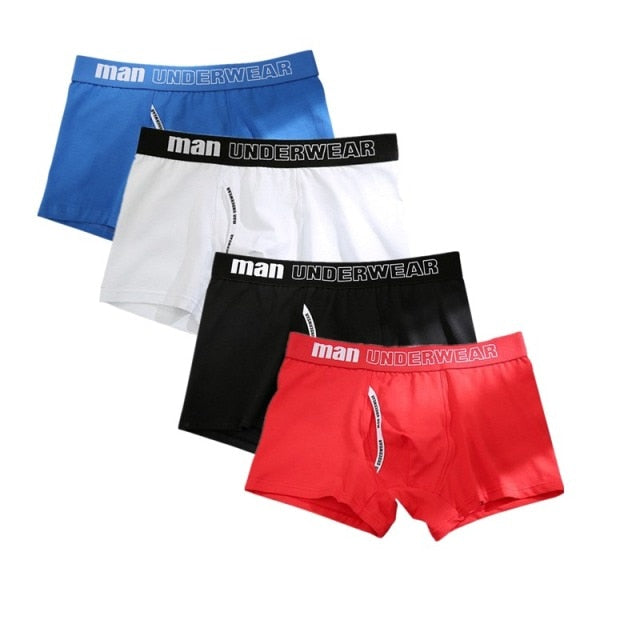4pcs Male Panties Cotton Men's Underwear Boxers Breathable Man Boxer Solid Underpants Comfortable Brand Shorts men underwear 365