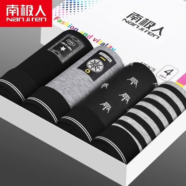 2021 Men Underwear Boxer Shorts Panties Solid Shorts Brand Underpants Men 100% Cotton Breathable Mid Waist Shorts Men L-3XL